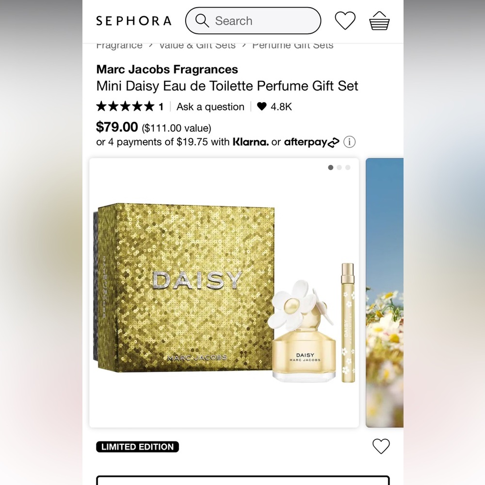 Marc Jacob’s daisy perfume set brand new